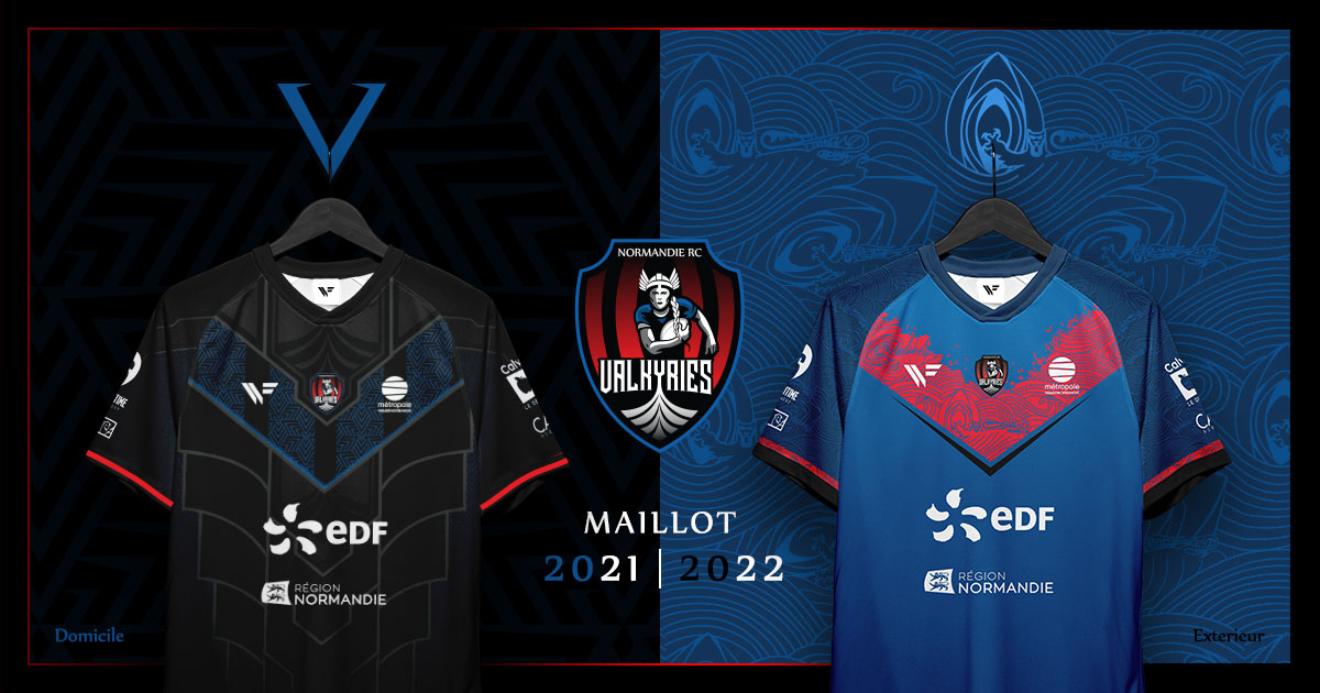 ⚔ Armure à domicile,  🌊 marée à l'extérieur
Après le logo, place aux maillots pour les ambassadrices du rugby normand des <a href="/ValkyriesNRC/">Valkyries Normandie RC</a>
Bonne saison les filles! 😉
Et merci de m'avoir sollicité et fais confiance
#rugbynormand #rugbyfeminin #rouen  #Caen #jerseydesign #romoosh