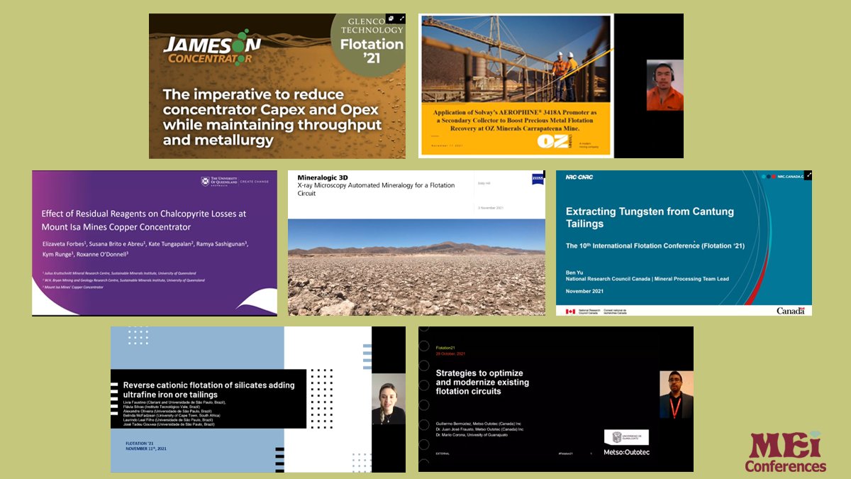 MEI_Conferences's tweet photo. Did you miss this morning at #Flotation21?
All the presentations and discussions will be available to attendees to watch for 6 months. Register here: https://t.co/9uLzgc0x7P
We have had presentations from Session 9: Circuits and Plant Practice 1:
#frothflotation #flotation https://t.co/reAqfkams6