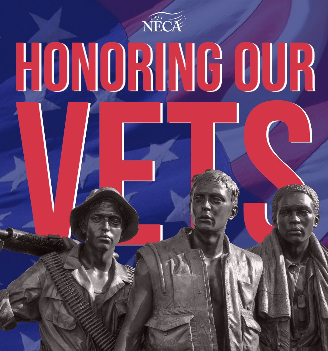 NECA thanks all our veterans who have served our country and all the sacrifices they made to serve our nation. #VeteransDay2021 🇺🇸