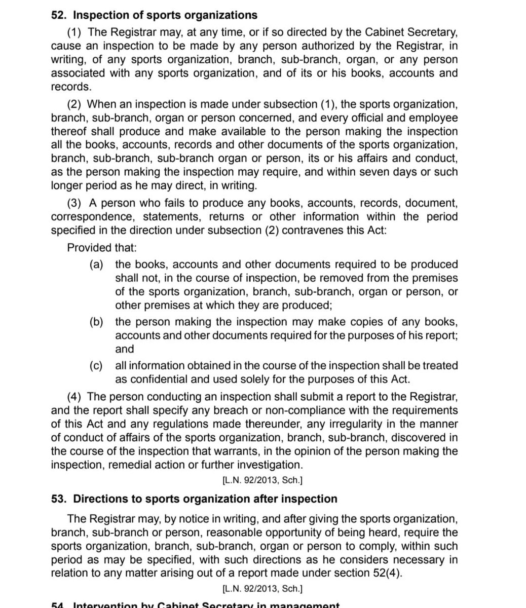 How hard was it for CS @AMB_A_Mohammed to plainly read the statute that gives her the powers to set up the caretaker committee and comply so that we indeed achieve the reforms she claims to be establishing. Sec 52-54 is drafted in plain English. Any judge will see the facts 1/2