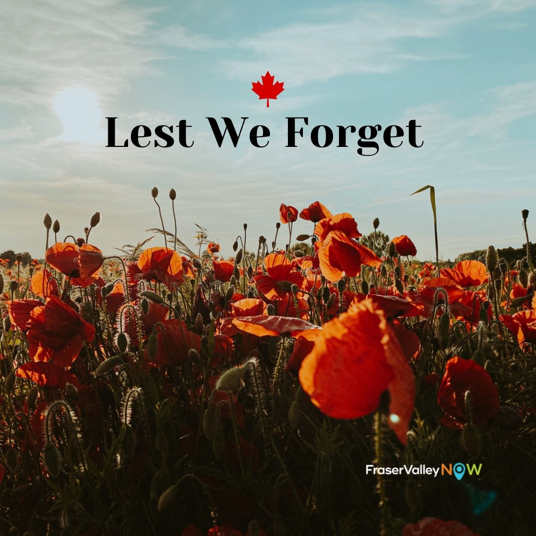 FraserValleyNow's tweet photo. Let's us take a moment to remember those who have sacrificed so much to provide us the freedoms we have today. Visit our website to find the Virtual locations for the FV City ceremonies. #remembranceday #fraservalley @City_Abbotsford @Mission_BC @LangleyCity_ https://t.co/D3FNTdpYaj