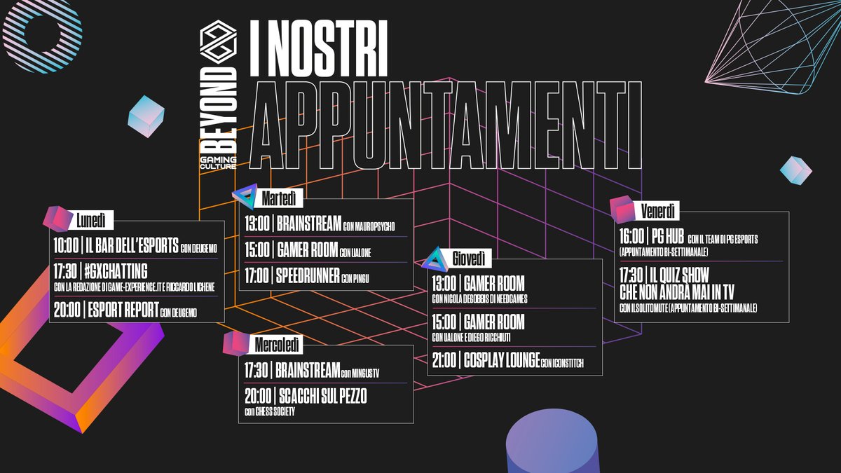 Beyond_PG's tweet photo. SI PARTE SUBITO! 📺🖖
Dal 15 Novembre vi aspettiamo su https://t.co/vMPJi4C1Z3, dove troverete trasmissioni pensate per i veri amanti della #GamingCulture!
Segnatevi tutto sul calendario 🗓📌 https://t.co/JeSKEVFc7z