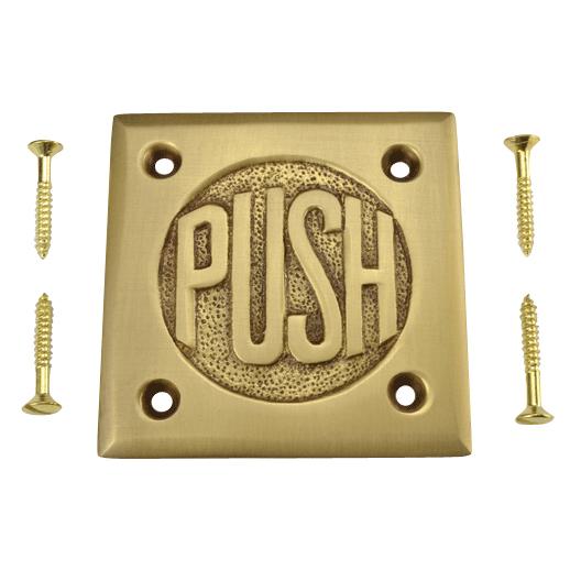 lookintheattic's tweet image. 2 3/4 Inch Brass Classic American "PUSH" Plate (Antique Brass Finish). The plate measures 2 3/4 Inches on all sides and is approximately 1/8 of an inch thick.
Learn more👉ow.ly/taoX50FOufK

#LookInTheAttic #HomeHardware #PUSHPlate