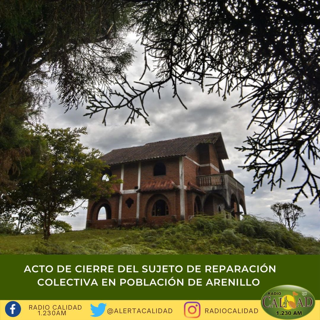 AlertaCalidad's tweet photo. Este jueves se realizará el acto de cierre del Sujeto de Reparación Colectiva en la población de #Arenillo, zona rural de #Palmira. Esta comunidad se vio altamente afectada por el conflicto armado, después de 8 largos años, finaliza el proceso de reparación.

#NoticiasCalidad https://t.co/FdgnPyvHjm
