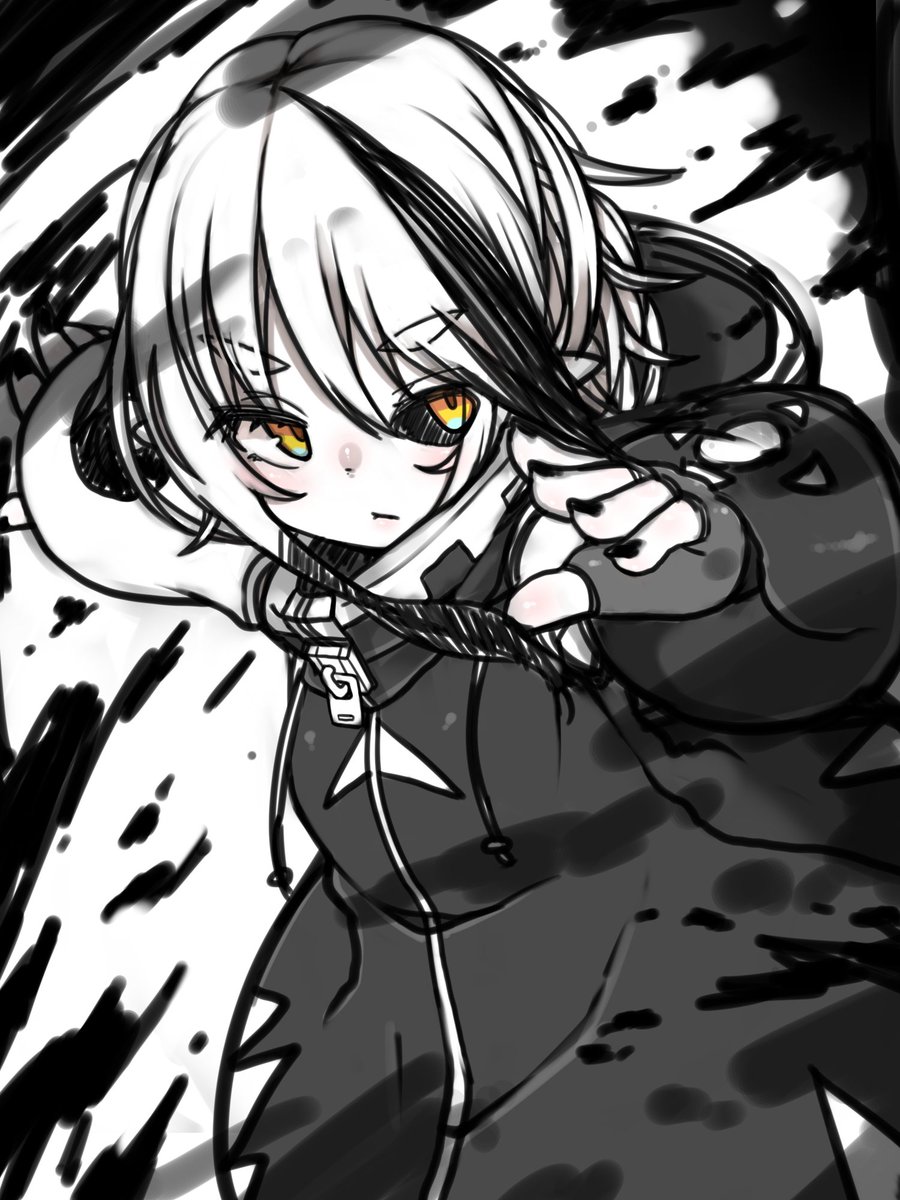 構図がなかなか浮かばないので、モノクロちゃんの過去絵再掲でお茶を濁す会2 