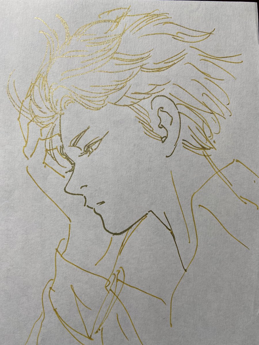 今日もイケメン君をラクガキしたい欲を雑に描いております
裏はプリントの切れ端であった 