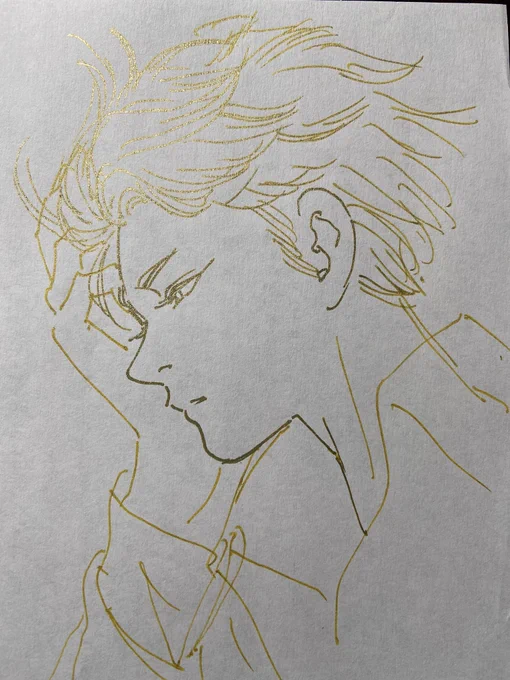 今日もイケメン君をラクガキしたい欲を雑に描いております
裏はプリントの切れ端であった 
