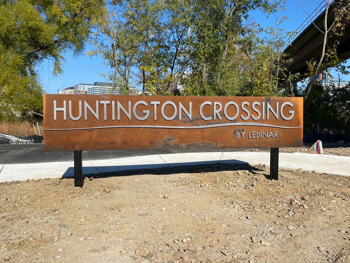 Image360NN's tweet photo. Huntington Crossing sign is complete for Lennar! We are here for all of your signage needs!
#signs #graphics #signage #cortensteel #dimentionallettering https://t.co/xnmbKGdvSm