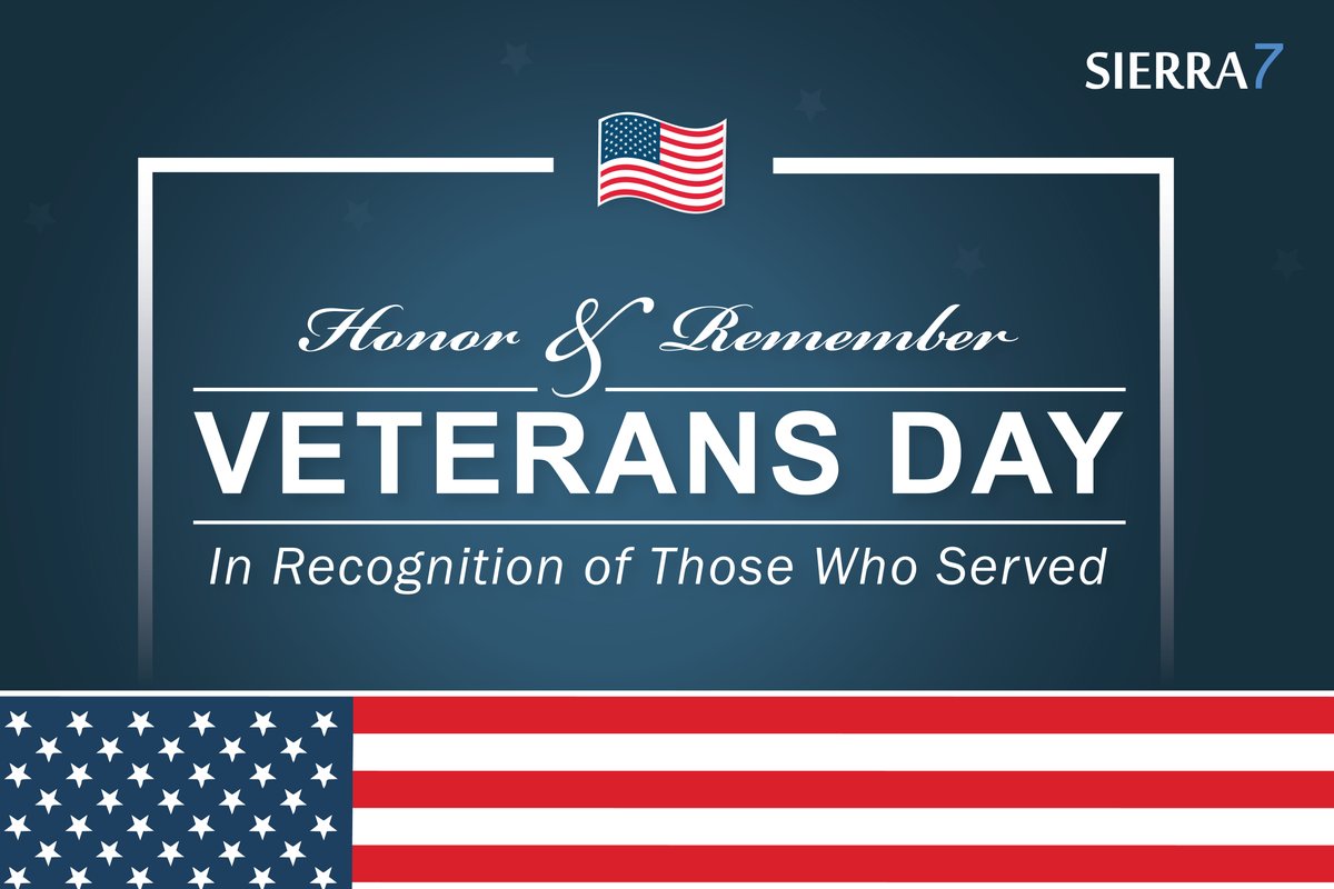 This Veterans Day, we honor and recognize the brave men and women who have served our country for generations. We salute you. We thank you. #VeteransDay #Sierra7