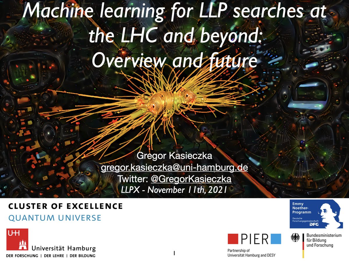 jbbeacham's tweet photo. Deep learning / machine learning for long-lived particle searches at the #LHC & beyond! Day 3 of our #LLPX workshop starting now w/a plenary talk by @GregorKasieczka of @unihh & a session on ML/#AI! #CERN https://t.co/NmbVDYPYmM https://t.co/iFHyfzyVaQ