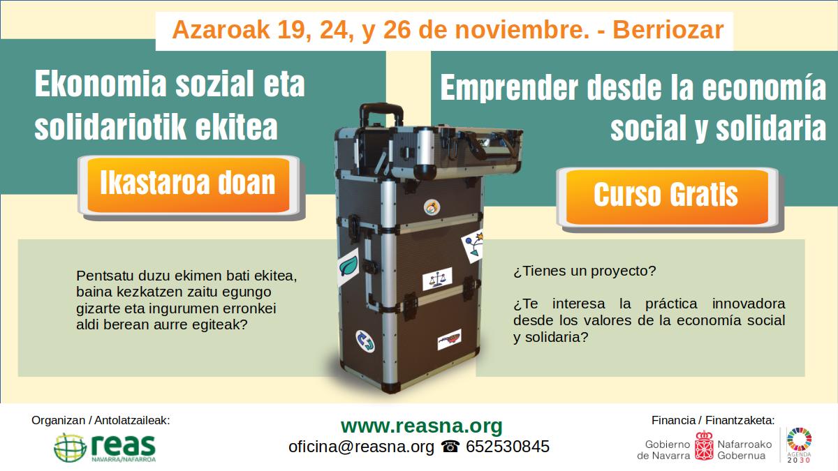 REASNAVARRA's tweet photo. 🔥Ikastaro Doanik🔥

🍏Ekonomia Sozial eta Solidariotik ekitea🍀

🪝Garapen jasangarria: mozkinen, konpromiso sozialaren eta ingurumenaren arteko bateragarritasuna

🤩info gehio eta izen emateko aukera:
https://t.co/PTwFop2ovZ https://t.co/qpoaY4SyFP