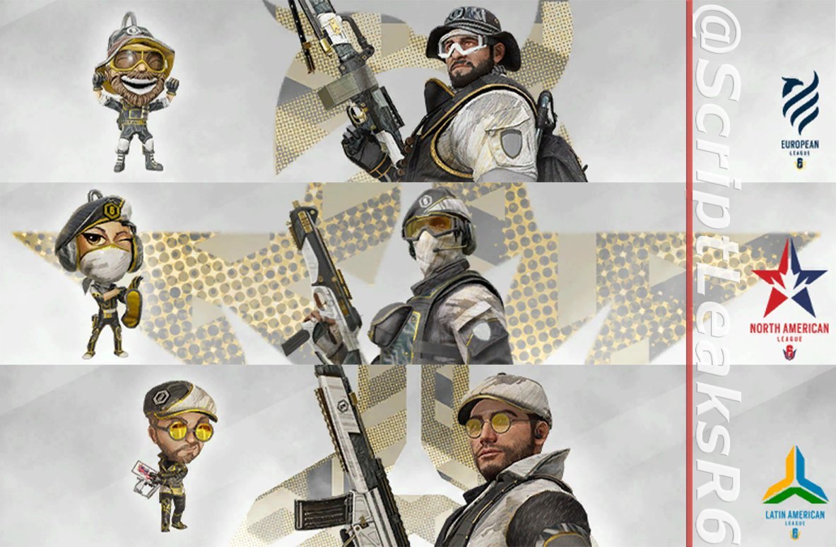 BRLeaks_R6's tweet photo. Outras prints dos pacotes regionais (só n consegui achar o da Alibi)
Maestro - EU
Flores - LATAM
Nokk - APAC
Alibi - NA https://t.co/dTqsRVAJ0q