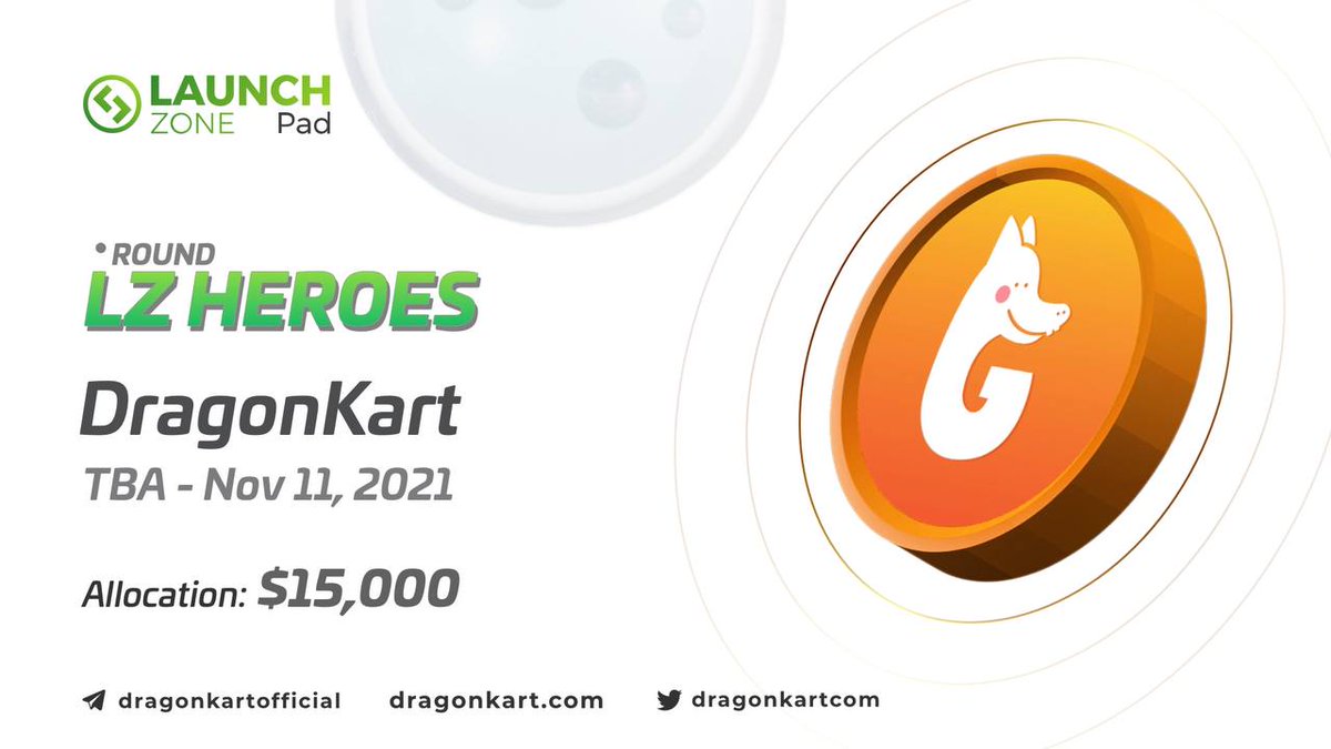 💎 It's time to appreciate the undervalued GEMS💎

Top 300 LZ Heroes can fill out the form below to join the brilliant DragonKart #IDO 🥳

🔔 The form will be closed at 3:00PM UTC on November 11, 2021. Be quick!

📍 forms.gle/jrJhXsy2VQBSUx…