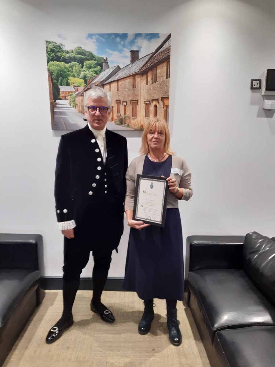 I gave a High Sheriff’s award earlier in the week to Kim Watts who is the manager at <a href="/DebtFreeSW/">Debt Free South West</a>, a free debt advice service.
During the pandemic she guided her team from providing face to face advice to virtual appointments - without losing a single day of client facing advice.