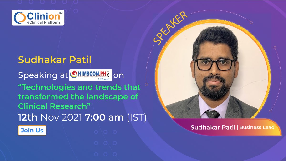 clinion's tweet photo. Our Business Lead - #SudhakarPatil is speaking at @himscon on 𝐓𝐞𝐜𝐡𝐧𝐨𝐥𝐨𝐠𝐢𝐞𝐬 𝐚𝐧𝐝 𝐓𝐫𝐞𝐧𝐝𝐬 𝐓𝐡𝐚𝐭 𝐓𝐫𝐚𝐧𝐬𝐟𝐨𝐫𝐦𝐞𝐝 𝐭𝐡𝐞 𝐥𝐚𝐧𝐝𝐬𝐜𝐚𝐩𝐞 𝐨𝐟 #𝐂𝐥𝐢𝐧𝐢𝐜𝐚𝐥𝐑𝐞𝐬𝐞𝐚𝐫𝐜h.
#himscon #Technologies #clinicaltrials #clinicaloperation https://t.co/X9wsQXePd1