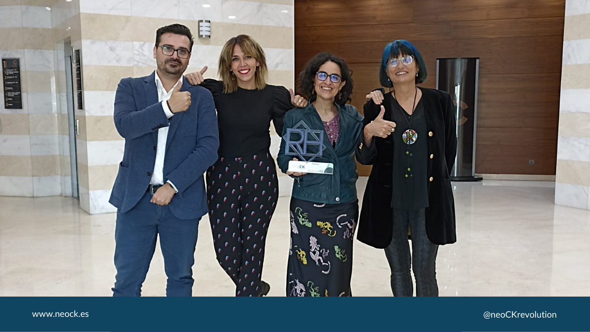 neoCKrevolution's tweet photo. 📣@neoCKrevolution obtiene el Premio Liderazgo &amp; Innovación a la Gestión de Personas en #Extremadura de @asociacionrh 🏆

Estamos orgullos@s de obtener el reconocimiento al talento y la innovación de los profesionales de Extremadura en el campo de la gestión de personas 👏 (1/7) https://t.co/VGDyyeKVlW
