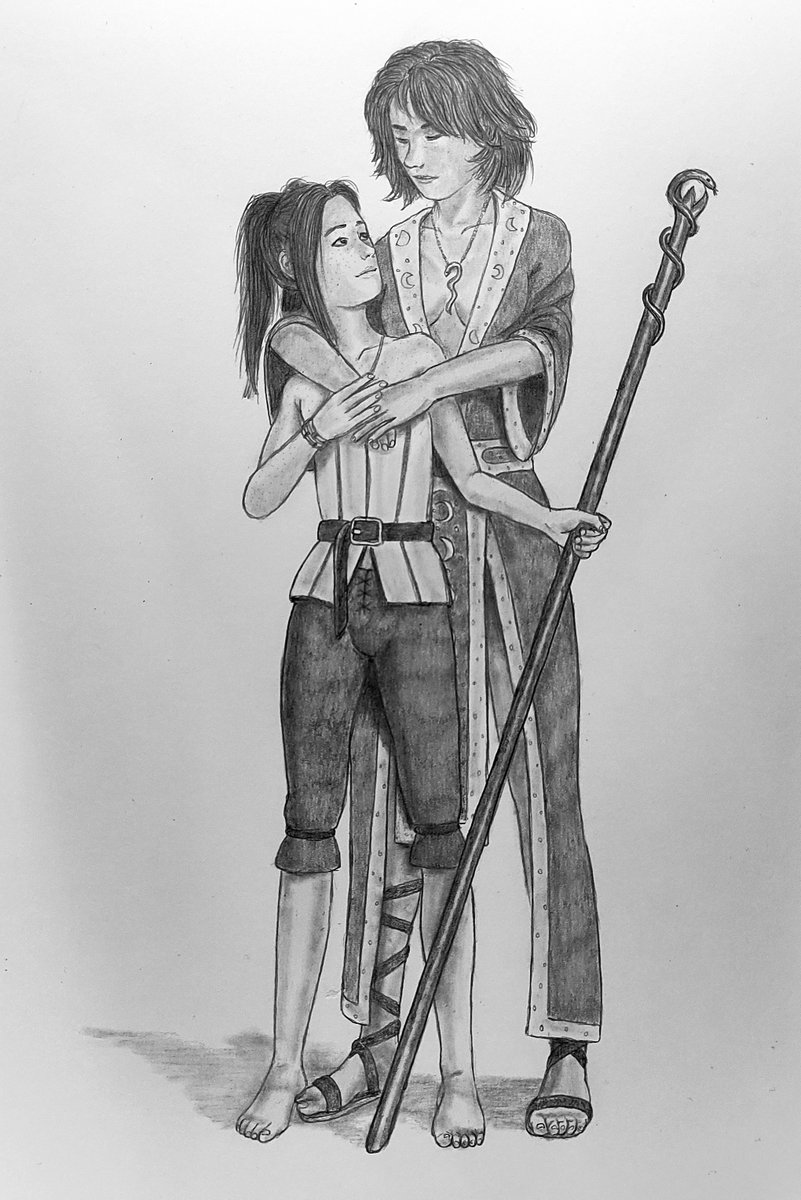 Iamnomodder's tweet photo. Brandnew and I love it. 😍
Tjeika and Alyssa two main characters from my story.
Student and teacher, learning from one another.
#pencildrawing #myart #combiningmyhobbies #writinganddrawing #dasschwarzeauge https://t.co/OCcTjsIJPs