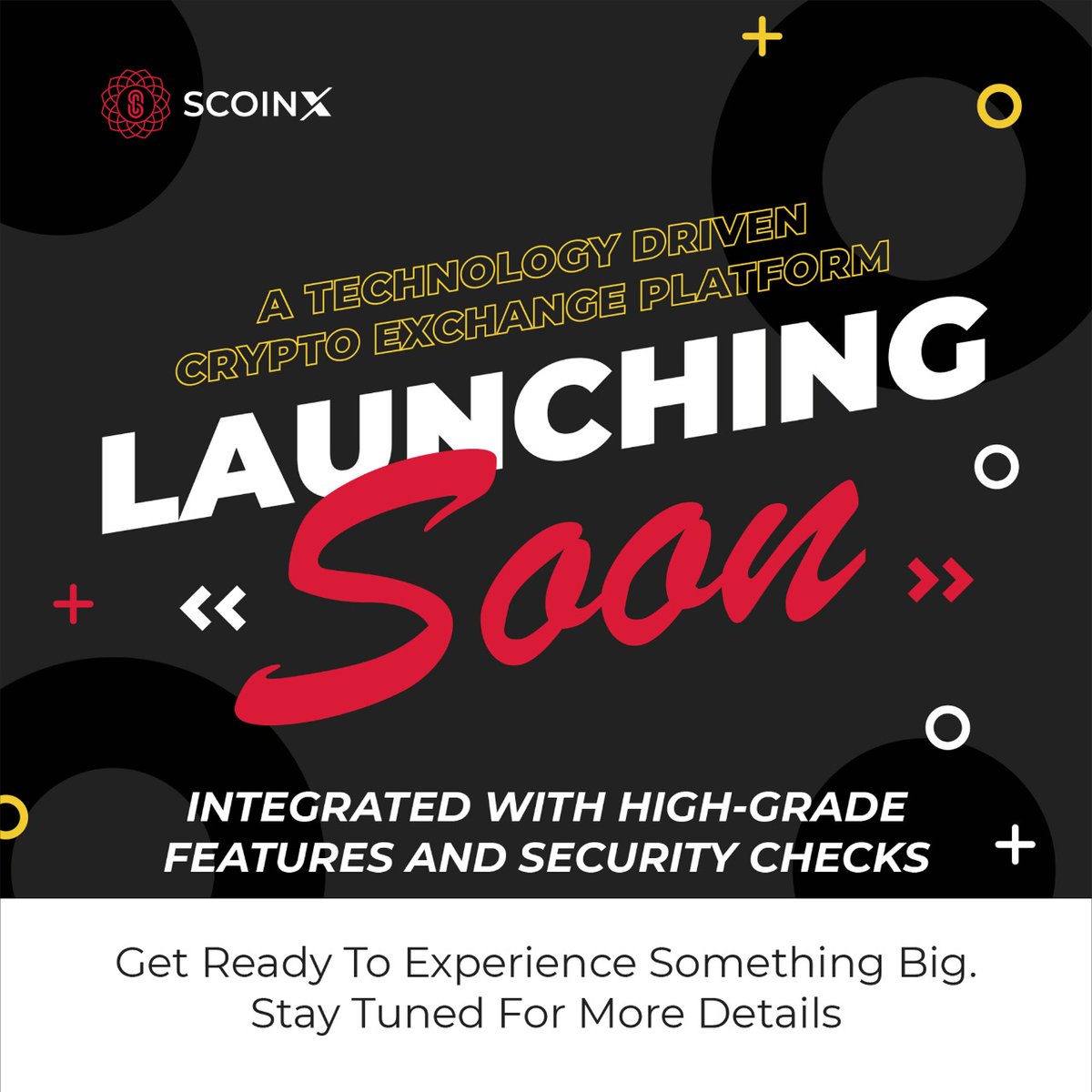 ScoinXchange's tweet photo. Your trusted blockchain-based platform is soon going to launch a revolutionized trading platform. 

Stay tuned with us to know the launch date.

#cryptocurrency #bitcointrading #bitcoins #money #investment #forex #trading #blockchain #cryptonews #bitcoinnews #trader #investors https://t.co/yH114XaCYQ