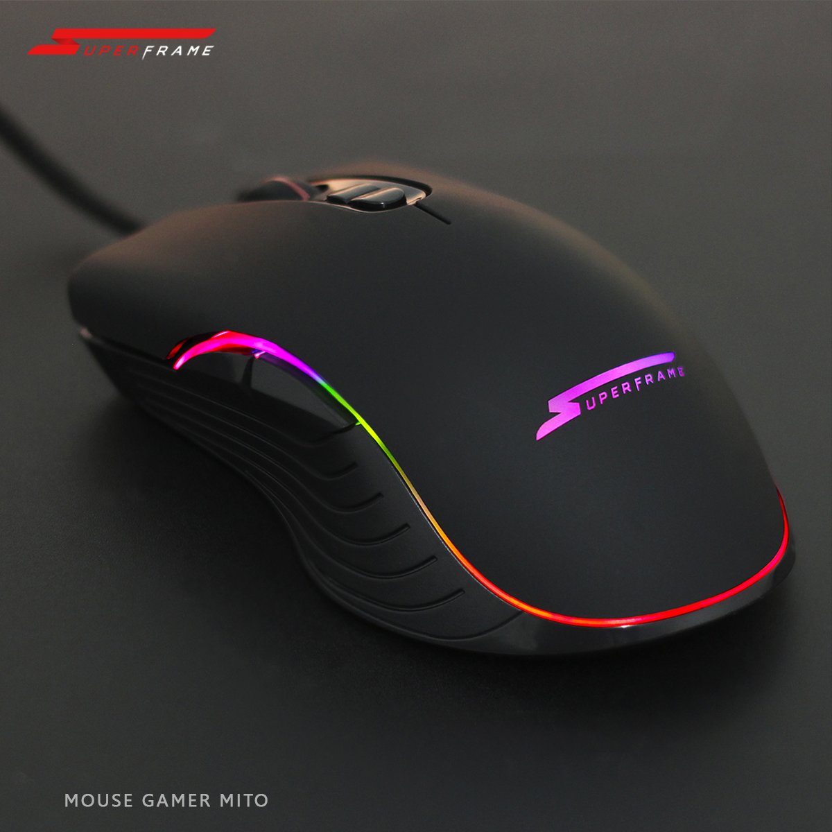 Detone seus inimigos com um clique! 😉

O Mouse MITO utiliza até 11 modos de luz diferentes para aquele visual top, graças às suas faixas RGB localizadas nos grips e no scroll do mouse.

Compre agora:  bit.ly/3iomEkI