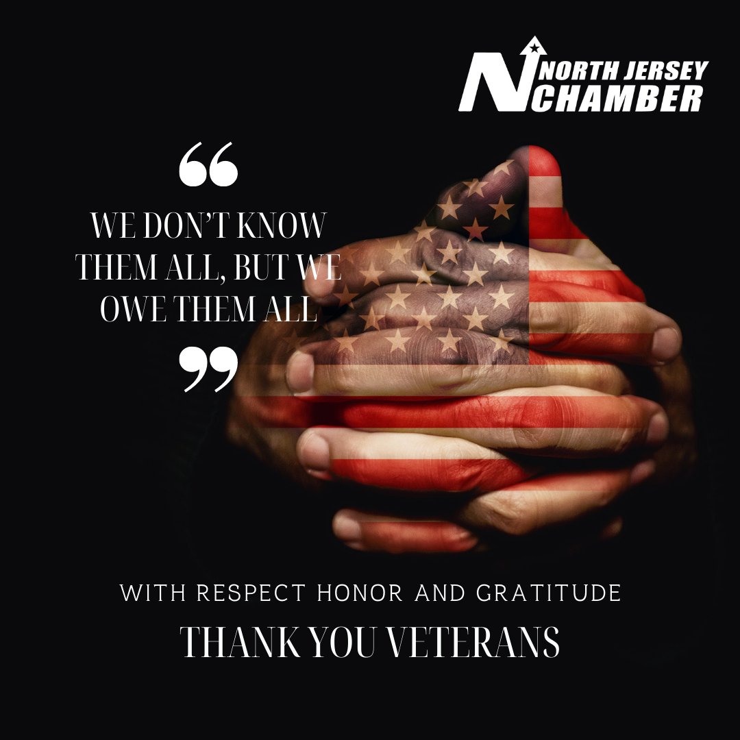 NorthNJChamber's tweet photo. We don't know them all, but Owe them all! Thank you for your service #northjerseychamberofcommerce #njcc #VeteransDay https://t.co/jdZEfL3Vfq