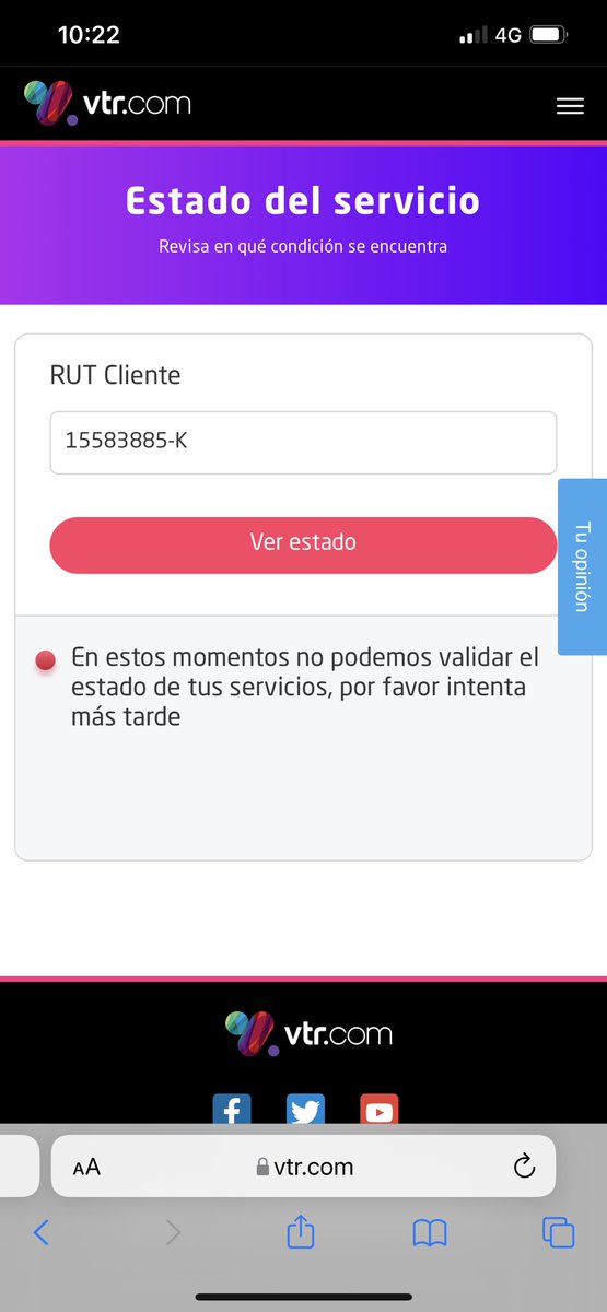 EdoVidalJ's tweet photo. @VTRChile #VTRLopeor hasta qué hora me tendrán sin servicio. Se suponía que se reponía a las 08:20 y aún nada. Como explicó en mi trabajo??? @subtel_chile @SERNAC  por favor fiscalicen. Además sitio muy funciona un asco su servicio https://t.co/JdZqxKYVrQ