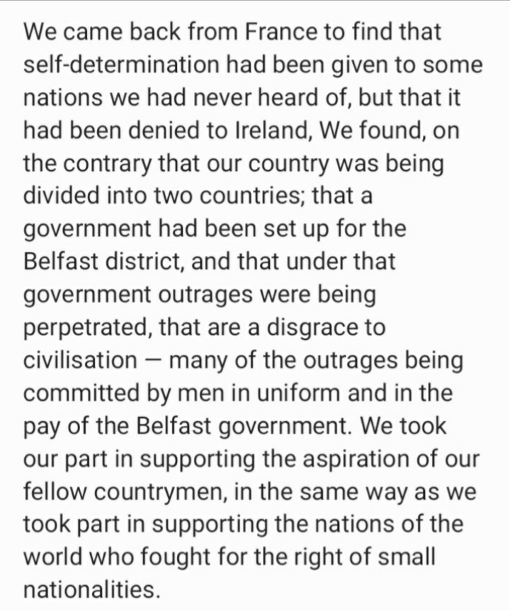 Reginald Dunne fought in the British army, in the Irish Guards, in #WW1 .

Before he and J. O'Sullivan were executed for killing former head of the British army, H. Wilson, he was prevented from making a speech from the dock.

It contains fascinating passages.

#lestweforget2021