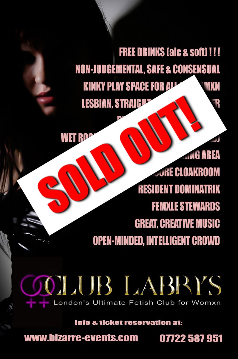 ByLabrys's tweet photo. Club Labrys (launch party) on 13-11-21 is now SOLD OUT!!!
Next CLUB LABRYS will be on 21-01-22 🔥🔥🔥
@BiZarreEventsUK @EscLinkUK 
#bdsm #kink #girlsjustwannahavefun https://t.co/V2qYpknb2A