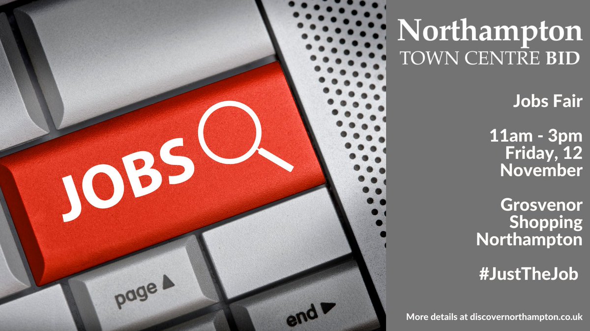 NorthamptonBID's tweet photo. Tune in to @BBCNorthampton now to listen to Mark Mullen and Bianca Bounds discussing our jobs fair taking place today with @tompradio. We have some fantastic employers joining us and they could have the perfect job waiting for you. #JustTheJob https://t.co/FBdZs4N0Ze