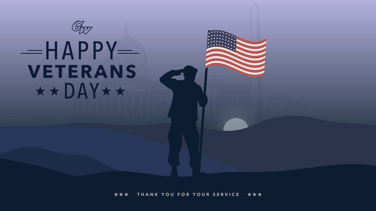 GWsports's tweet image. Honoring all who have served our nation, Happy Veterans Day 🇺🇸