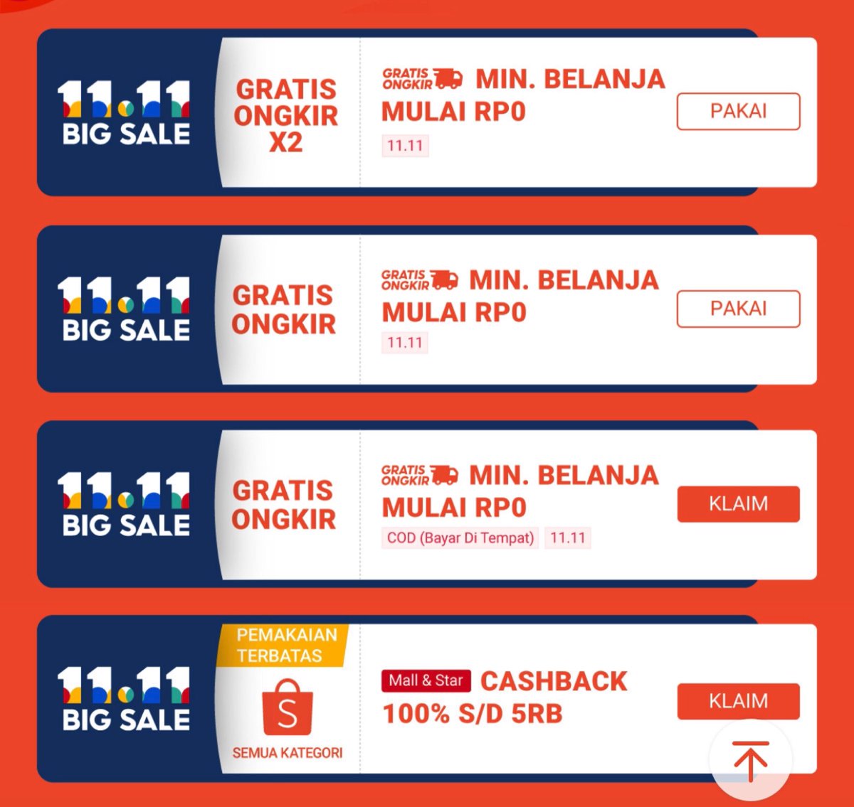 ShopeeAesthetic's tweet photo. Hayu jangan sampai keskip VOUCHER 11.11!!!! https://t.co/pGHnQD0UJj https://t.co/1Ursx9IOx2