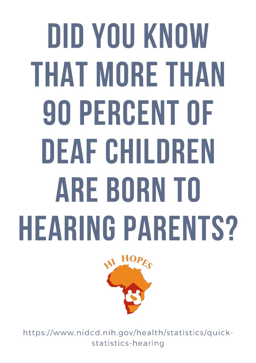 Early intervention is key to enabling the natural development of deaf and hard of hearing infants. At Hi Hopes, we ensure there are language, learning and connection for every deaf child. Find out more: hihopes.co.za 

#HiHopes
#EarlyIntervention
#DeafChildren