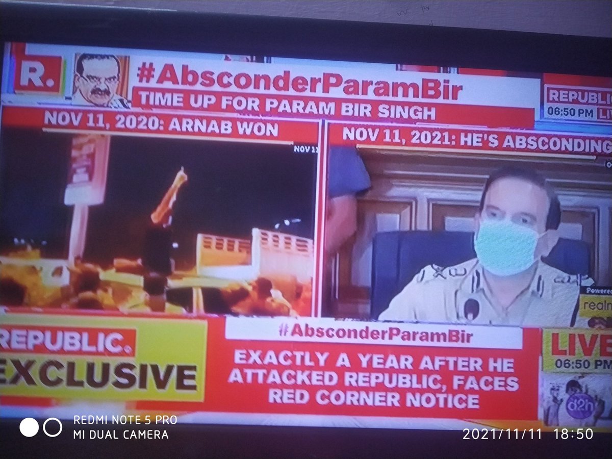 Bhagoda Parambir 💥💥💥💥

11NOVEMBER 2020 - Arnab Won 
11 NOVEMBER 2021 - He's Absconding

@republic