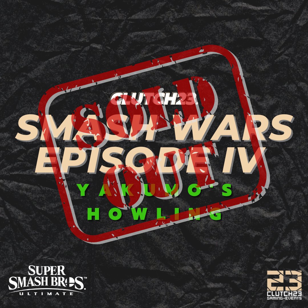 SOLD OUT!
SMASH WARS EPISODE IV
YAKUMO'S HOWLING
04.12.2021

Schreibt Euch im Discord auf die Warteliste falls noch jemand abspringen sollte.
discord.gg/Ngznqcf

Ansonsten ein clutchendes DANKESCHÖN an alle die sich angemeldet haben ❤