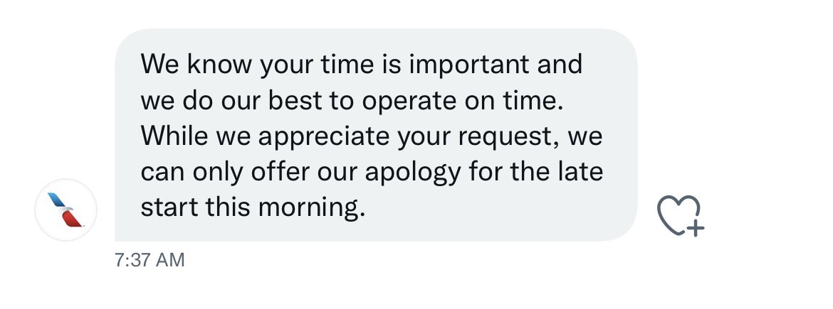 preluc's tweet photo. AA1429 to FLL this morning was “over fueled”, now we are delayed waiting for another aircraft. Problem? The plane has been at the gate all night and AA knew where it was going. #OperationalFail & they won’t even offer anything due to their mistake. #WeAreWhyWeFly. @AmericanAir https://t.co/Qqxmjy1Y6N