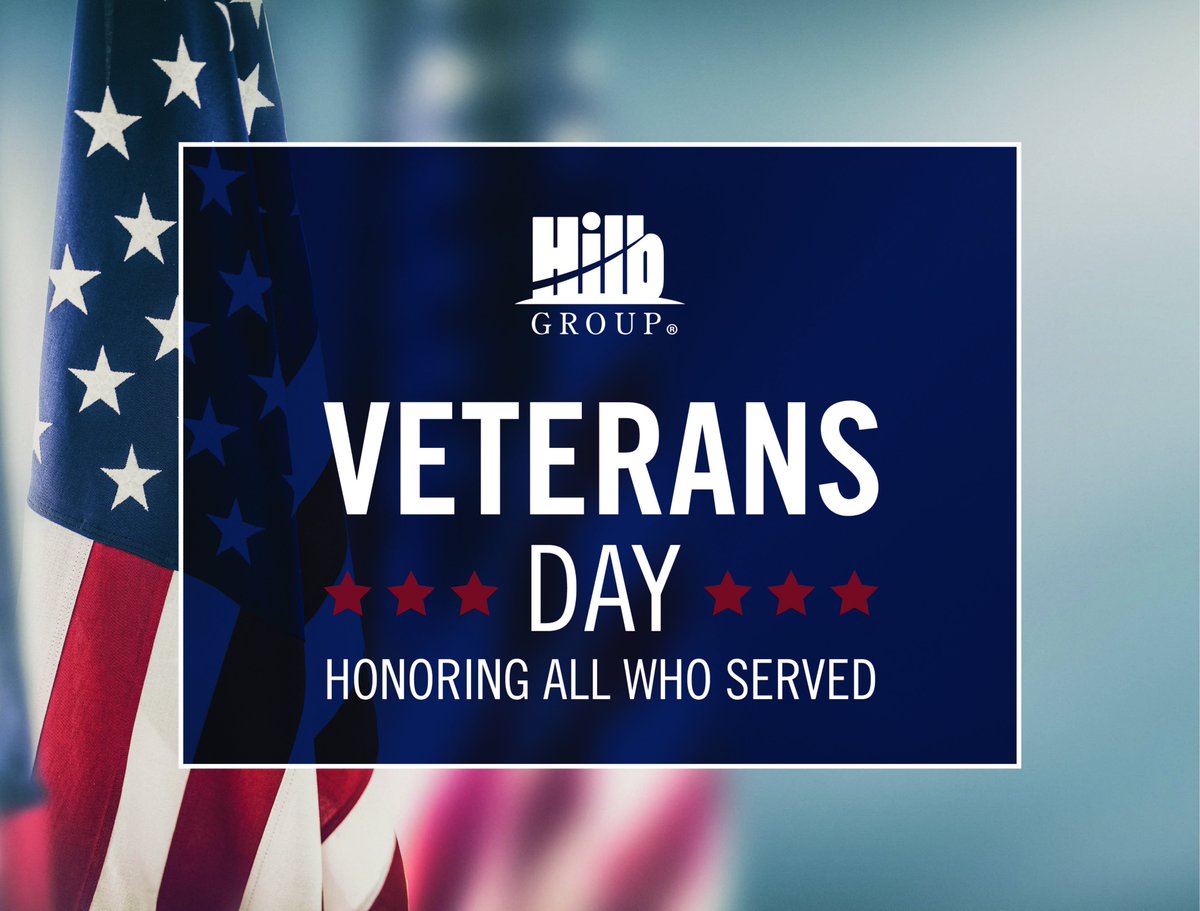 HilbGroup's tweet photo. As our nation celebrates Veterans Day, we honor all who have worn the uniform of our country, including the many Hilb Group customers and associates. We offer our deep gratitude and appreciation for your service, and for the sacrifices made by you and your families. https://t.co/ITbf9jMsdb