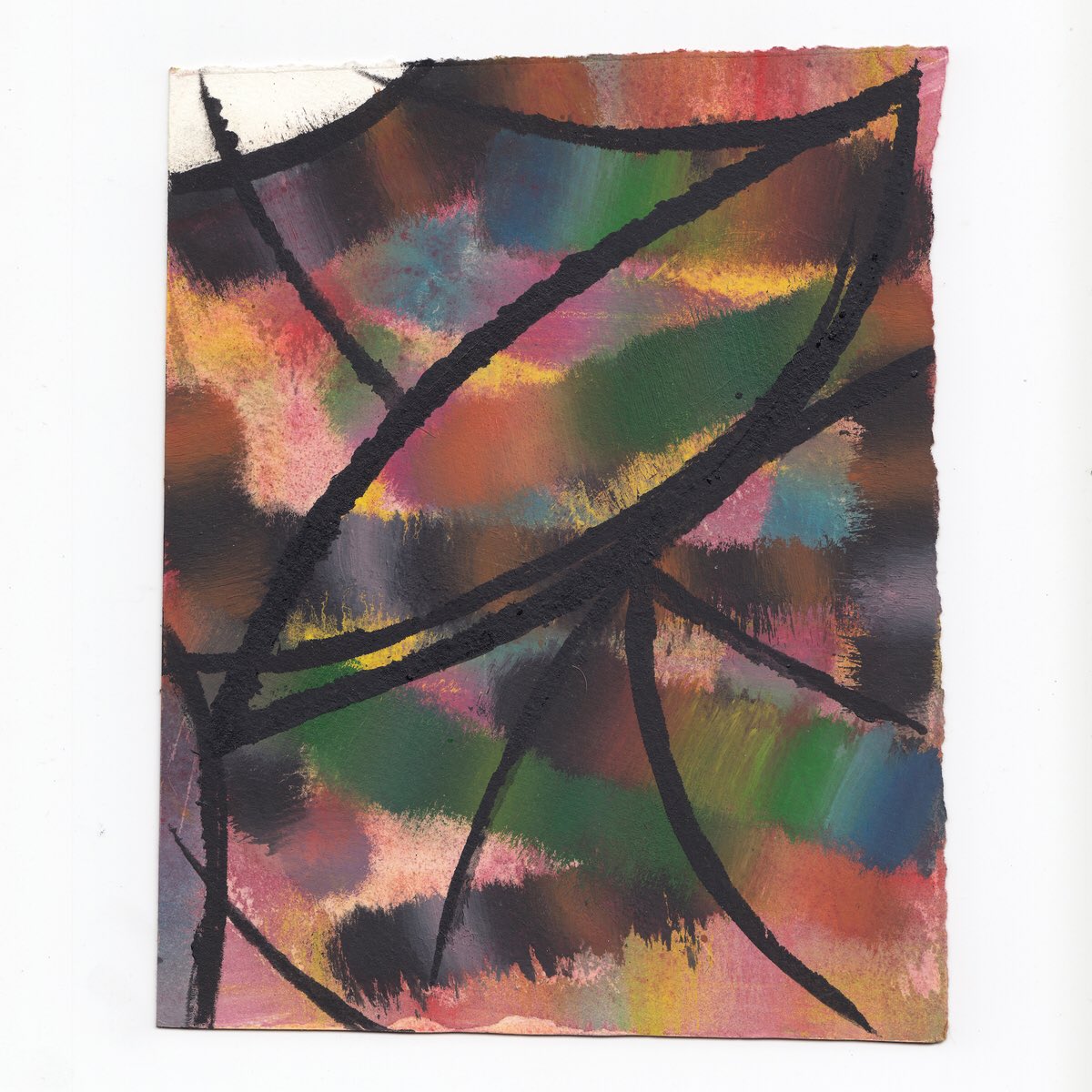 drawernyc's tweet photo. Clinton King
"Untitled Paper Spectrum (with Line)," 2019
Oil on paper
7.5 x 6 inches
#clintonking https://t.co/8eaGxk0Ph5