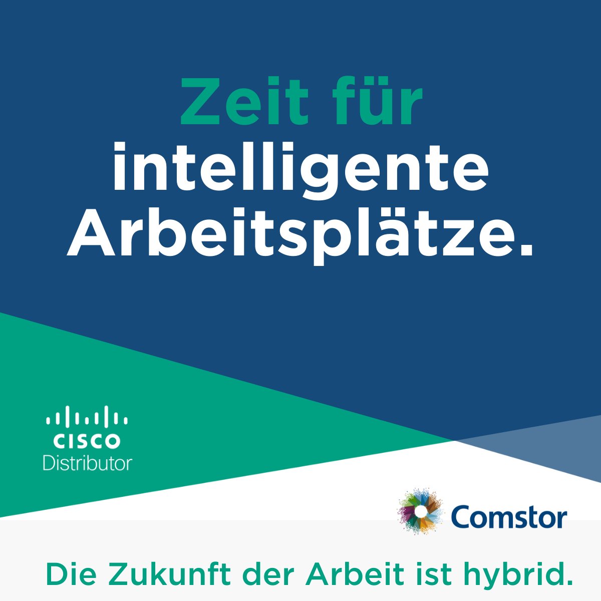 #Hot-Desking, #Huddle-Rooms, #Home-Office und hybride Arbeit. Die Art des Arbeitens hat sich verändert! Wir zeigen Ihnen intelligente Cisco Lösungen, die diese neue Arbeitsweise optimal und sicher unterstützen. 👉Die Zukunft der Arbeit ist hybrid. #HybridWorkplace #Comstor