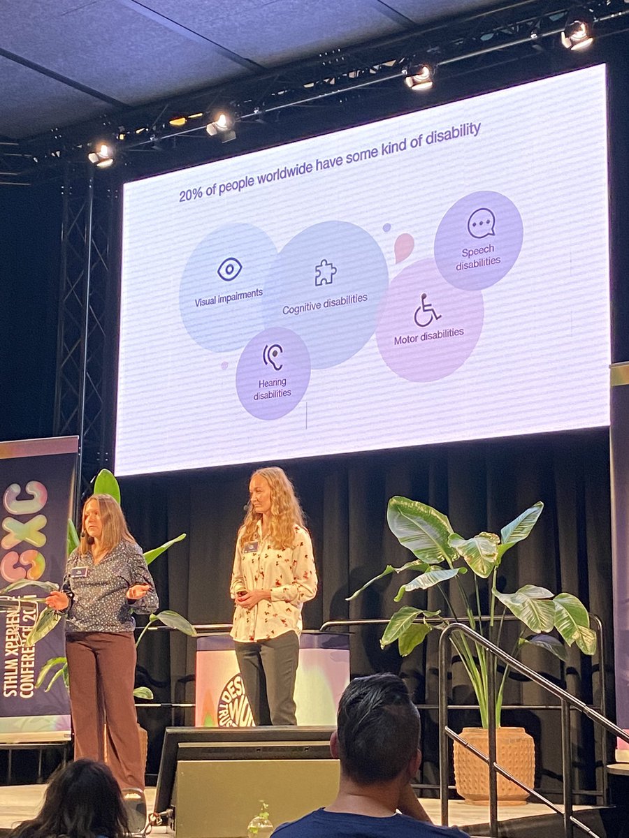 BenniPenni's tweet photo. It’s not because of laws but because of people we should design accessibly, say Maria Pustynnik and Linnea Berggren #SXC2021 https://t.co/j90nLyuxLc