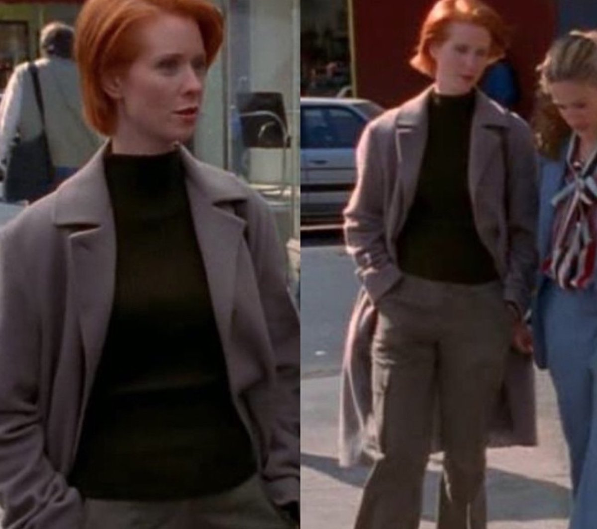 fallongyurko's tweet photo. @PINsykes everyone always sleeps on Miranda Queen of Layers. also obsessed with these two carrie looks. what can i say i’m a simple gal 🤷🏼‍♀️ i love a well fitting outfit and a layering moment https://t.co/s7tMOuNFmV