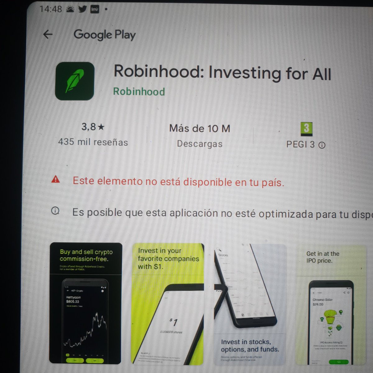 mundocriptomad's tweet photo. @RobinhoodApp  con la @ShibArmy no se juega 

#SHIB #SHIBARMY 
3.8 estrellas me parecen muchas estrellas . . . https://t.co/hiOqEmQm5d