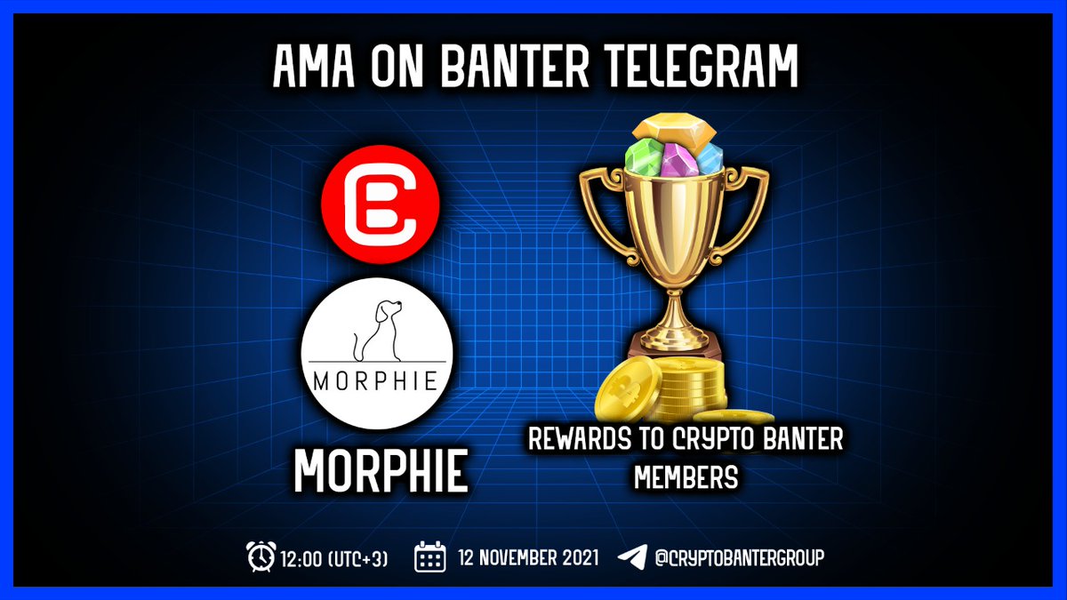crypto_banter's tweet photo. Did you know you can win prizes by just asking some good questions? We've got an AMA with @morphie_network ready for all Banter members 🎊💥
Fill in this form and ask away fam 👇
https://t.co/gg5VdWL5ZI https://t.co/AOb0DiWt3M