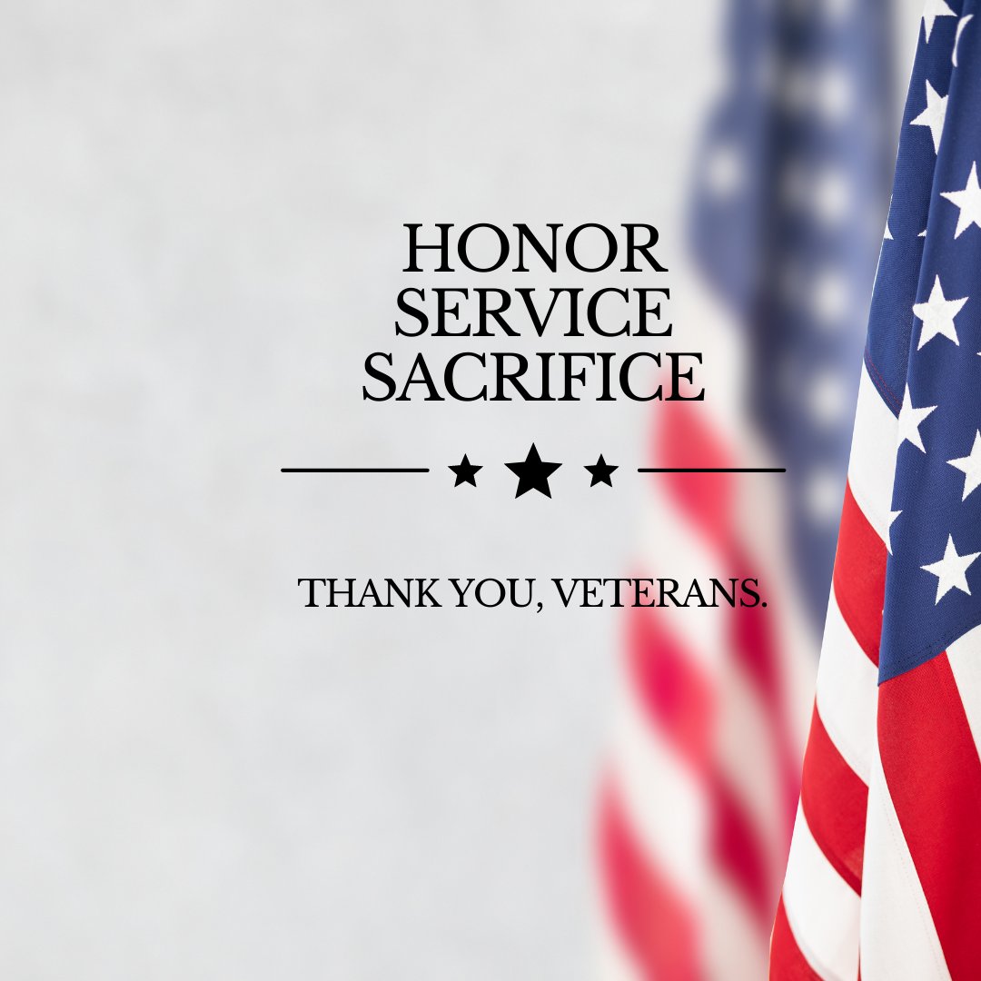 We honor our Veterans today. Thank you for your service and sacrifice. 

#veteransday #freedom