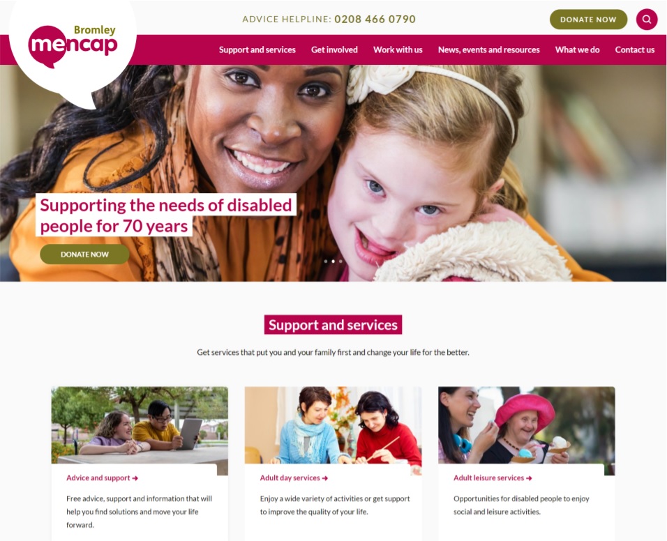 feelingpeakyuk's tweet photo. We hope that all the work put into the key messaging and user experience of Bromley Mencap's new website helps to support this independent and self funded charity's continuous action on behalf of disabled people, their parents and carers.
https://t.co/Jf8JIgIiLs https://t.co/OnQbrBiOgS
