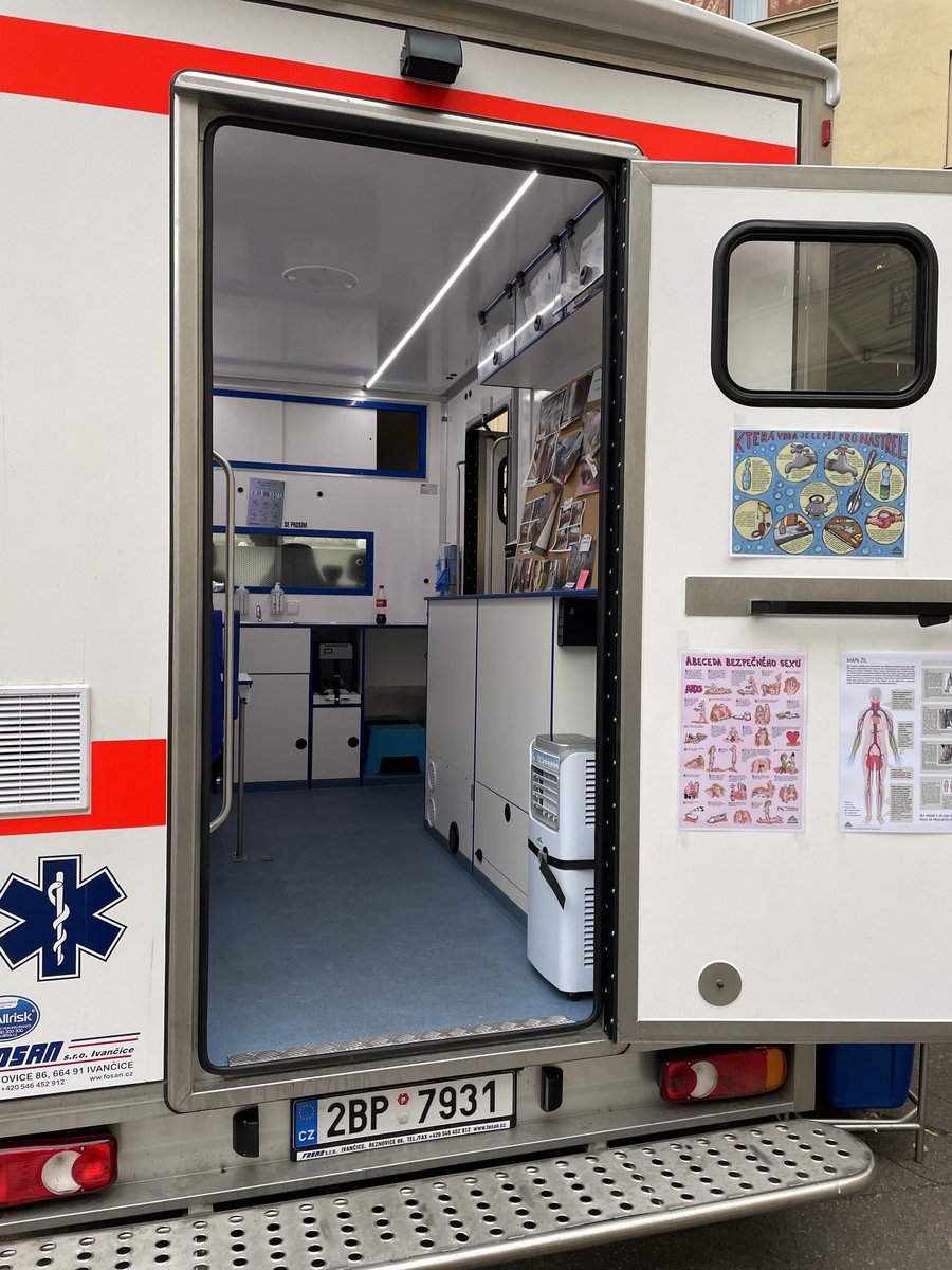 HannuJouhki's tweet photo. Impressed by the streetwork unit of #Sananim in Prague. A good example on what publicly funded drug #harmreduction can look like. If there’s a will, there’s a way. #EHRC21 https://t.co/lpzQ8zUMRL
