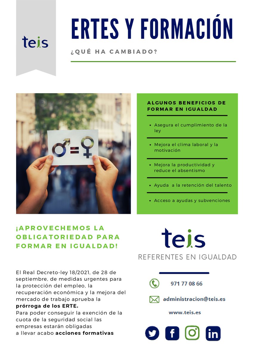 TeisConsult's tweet photo. ERTE y Formación
#formacion #erte #igualdad https://t.co/GkNnA29UDQ