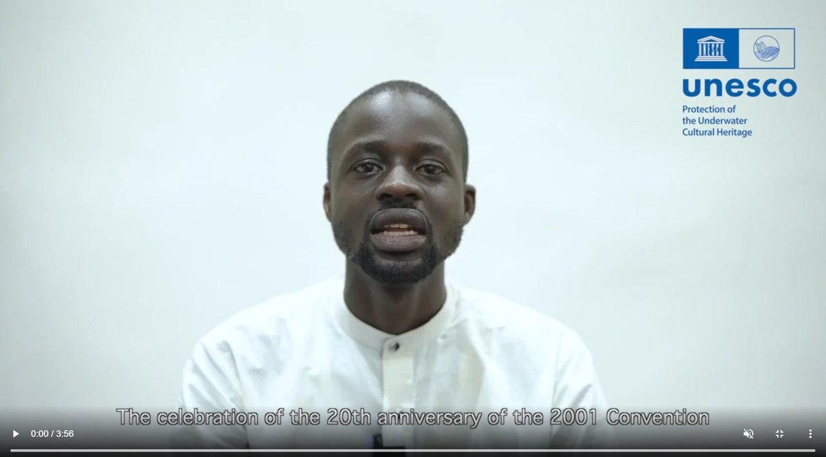 welemoussa's tweet photo. Plaisir de porter le message de la façade #atlantique d'#Afrique à l'occasion du 20e anniversaire de la #Convention2001 @UNESCO_UCH  pour la protection du #patrimoine_subaquatique
Merci à @UNESCO_Dakar et tous les partenaires. 

le message 👉 https://t.co/gUdviQ0sVA https://t.co/9OAbEEVGWM