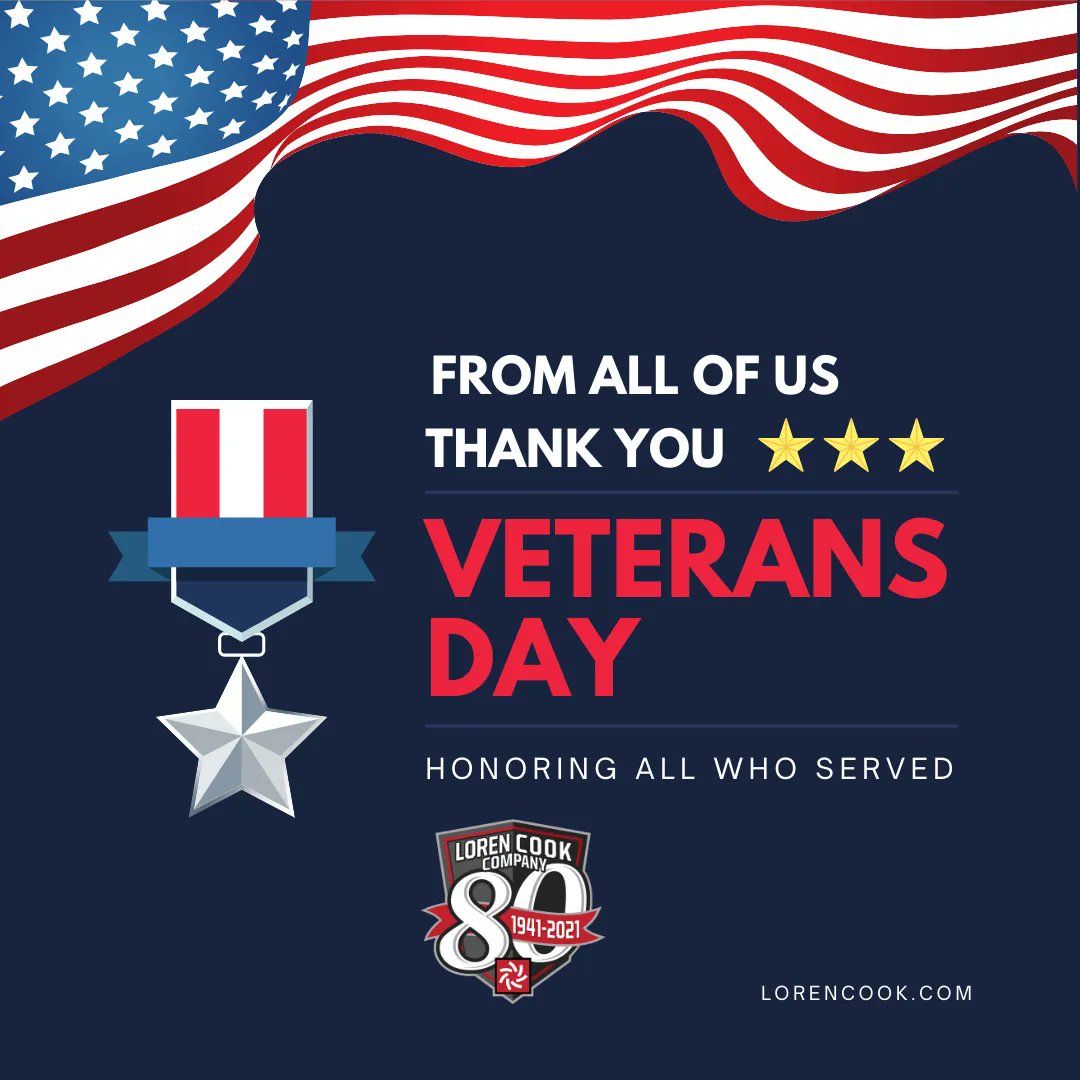 LorenCookCo's tweet photo. Thank you veterans for your service!  We are forever grateful.  Freedom isn't free.  #VeteransDay2021 #lorencookco #freedom  #service #ArmedForces #Military https://t.co/kvmIwCDbu9