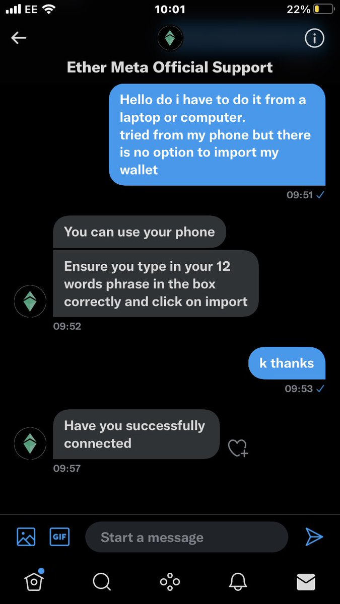 SaifulLimon3's tweet photo. @NomicsUpdates @EthereumMeta Ethm is a scam# be careful everyone .. i had a problem n they gave me a link which took all my money!! https://t.co/P3lug1oThz