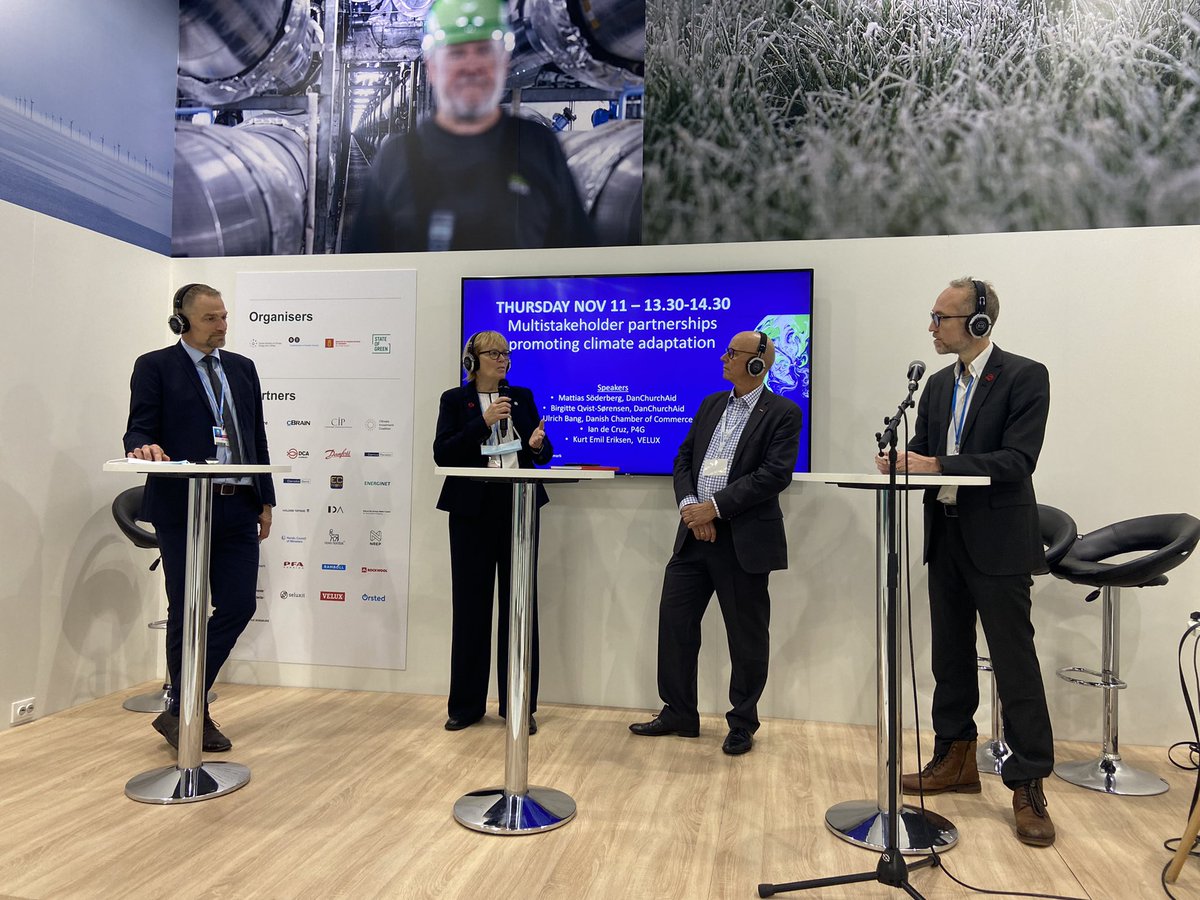 ACTAlliance's tweet image. “We work with local farmers, and their hundreds of years of traditional knowledge,” says @BirgitteQ at #COP26 , “and in partnership with the private sector to produce good food that can get to market” #PartnershipsPromotingClimateAdapration