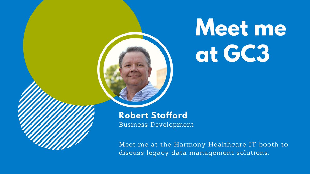 HarmonyHIT's tweet photo. We're looking forward to #HIMSS GC3 Annual Conference next week. Stop by our booth to chat with @rcstafford about data migration and cost-effective legacy data archiving solutions. Learn more: https://t.co/VPEOqj62sX

#GC3HIMSS #HealthcareIT https://t.co/Qc48Qi82bO